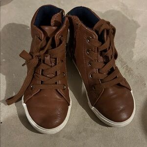 Brown High-Top Sneakers